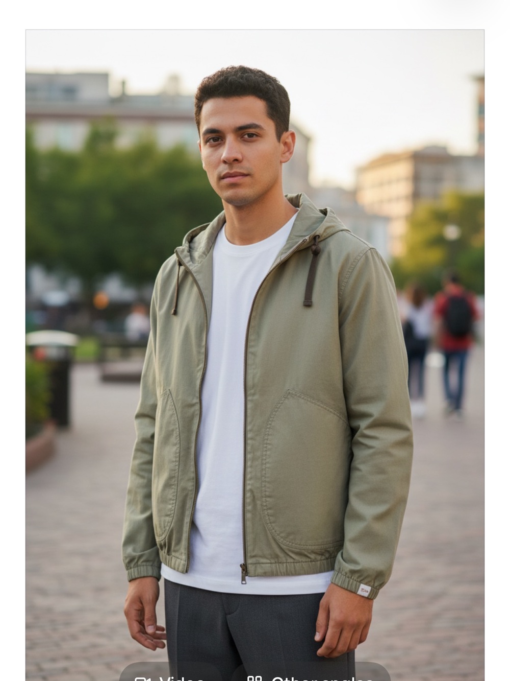 DENIM & FLOWER light jacket with hoodie